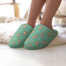 Load image into Gallery viewer, Corgi Slippers for Women - Elegant Corgi Delight - Flannel-17