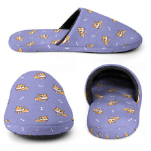 Load image into Gallery viewer, Corgi Slippers for Women - Elegant Corgi Delight - Flannel-21