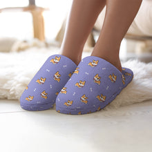 Load image into Gallery viewer, Corgi Slippers for Women - Elegant Corgi Delight - Flannel-22