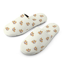 Load image into Gallery viewer, Corgi Slippers for Women - Elegant Corgi Delight - Flannel-4