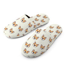 Load image into Gallery viewer, Corgi Slippers for Women - Joyful Corgi Charms - Flannel-4