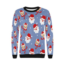 Load image into Gallery viewer, Corgi with Santa Love Women&#39;s Sweatshirt - 3 Colors-Apparel-Apparel, Corgi, Sweatshirt-7