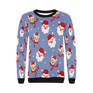 Corgi with Santa Love Women's Sweatshirt - 3 Colors-Apparel-Apparel, Corgi, Sweatshirt-7