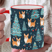 Load image into Gallery viewer, Corgi Winter Holiday Bliss Christmas Coffee Mug-White-ONE SIZE-1