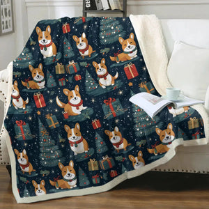 Corgi's Christmas Gift Galore Christmas Blanket-Blanket-Blankets, Christmas, Corgi, Home Decor-11