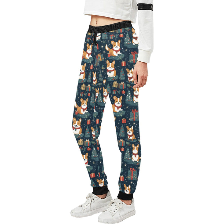 Corgi's Christmas Gifts Galore Christmas Unisex Sweatpants-Apparel-Apparel, Christmas, Corgi, Dog Dad Gifts, Dog Mom Gifts, Pajamas-3