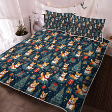 Load image into Gallery viewer, Corgi&#39;s Christmas Gifts Galore Quilt Blanket Bedding Set-Bedding-Bedding, Blankets, Christmas, Corgi, Home Decor-Twin-Only Quilt-1