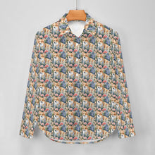 Load image into Gallery viewer, Corgi&#39;s Floral Paradise Women&#39;s Shirt-10