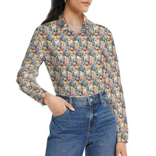 Load image into Gallery viewer, Corgi&#39;s Floral Paradise Women&#39;s Shirt-11