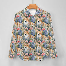 Load image into Gallery viewer, Corgi&#39;s Floral Paradise Women&#39;s Shirt-2