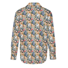 Load image into Gallery viewer, Corgi&#39;s Floral Paradise Women&#39;s Shirt-7