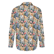 Load image into Gallery viewer, Corgi&#39;s Floral Paradise Women&#39;s Shirt-1