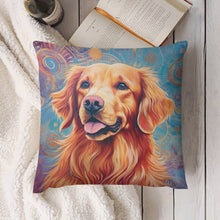 Load image into Gallery viewer, Cosmic Aura Golden Retriever Plush Pillow Case-Cushion Cover-Dog Dad Gifts, Dog Mom Gifts, Golden Retriever, Home Decor, Pillows-4