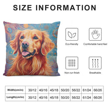 Load image into Gallery viewer, Cosmic Aura Golden Retriever Plush Pillow Case-Cushion Cover-Dog Dad Gifts, Dog Mom Gifts, Golden Retriever, Home Decor, Pillows-6