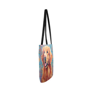 Cosmic Aura Golden Retriever Special Lightweight Shopping Tote Bag-Accessories-Accessories, Bags, Dog Dad Gifts, Dog Mom Gifts, Golden Retriever-White-ONESIZE-3