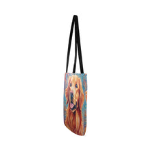 Load image into Gallery viewer, Cosmic Aura Golden Retriever Special Lightweight Shopping Tote Bag-Accessories-Accessories, Bags, Dog Dad Gifts, Dog Mom Gifts, Golden Retriever-White-ONESIZE-4