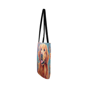 Cosmic Aura Golden Retriever Special Lightweight Shopping Tote Bag-Accessories-Accessories, Bags, Dog Dad Gifts, Dog Mom Gifts, Golden Retriever-White-ONESIZE-4