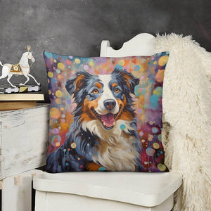 Cosmic Canine Australian Shepherd Plush Pillow Case-Cushion Cover-Australian Shepherd, Dog Dad Gifts, Dog Mom Gifts, Home Decor, Pillows-3
