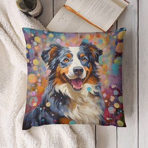 Cosmic Canine Australian Shepherd Plush Pillow Case-Cushion Cover-Australian Shepherd, Dog Dad Gifts, Dog Mom Gifts, Home Decor, Pillows-4