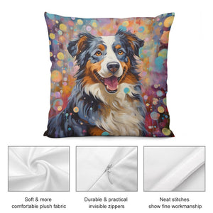 Cosmic Canine Australian Shepherd Plush Pillow Case-Cushion Cover-Australian Shepherd, Dog Dad Gifts, Dog Mom Gifts, Home Decor, Pillows-5