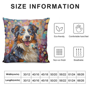 Cosmic Canine Australian Shepherd Plush Pillow Case-Cushion Cover-Australian Shepherd, Dog Dad Gifts, Dog Mom Gifts, Home Decor, Pillows-6
