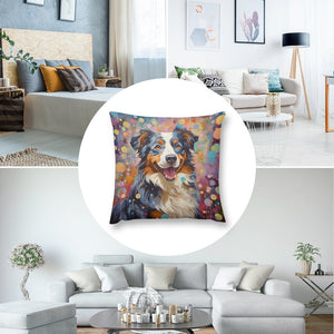 Cosmic Canine Australian Shepherd Plush Pillow Case-Cushion Cover-Australian Shepherd, Dog Dad Gifts, Dog Mom Gifts, Home Decor, Pillows-8