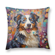 Load image into Gallery viewer, Cosmic Canine Australian Shepherd Plush Pillow Case-Cushion Cover-Australian Shepherd, Dog Dad Gifts, Dog Mom Gifts, Home Decor, Pillows-12 &quot;×12 &quot;-1