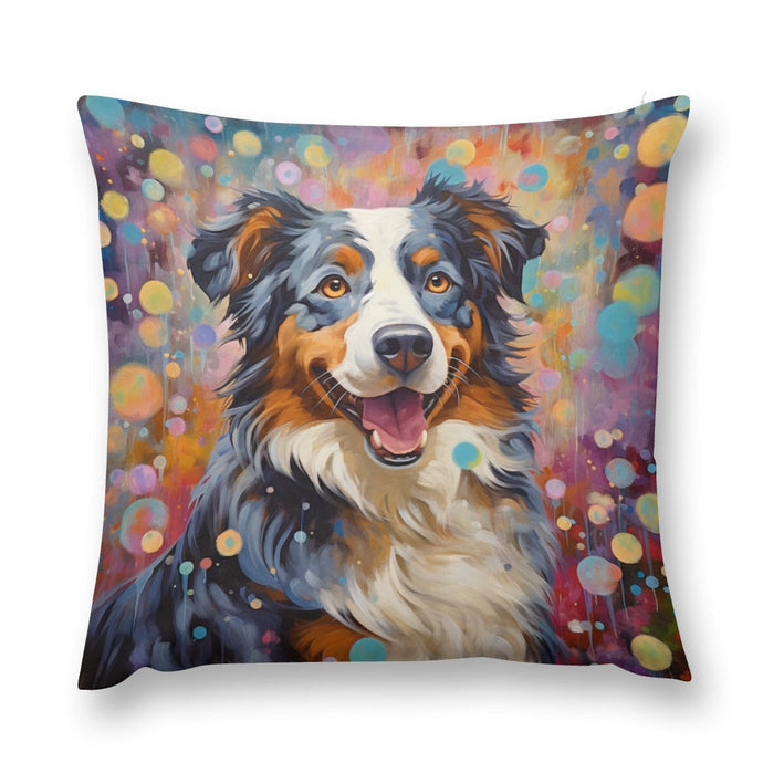 Cosmic Canine Australian Shepherd Plush Pillow Case-Cushion Cover-Australian Shepherd, Dog Dad Gifts, Dog Mom Gifts, Home Decor, Pillows-12 