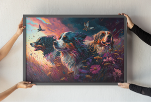Cosmic Canine Bernese Mountain Dogs Wall Art Poster-Art-Bernese Mountain Dog, Dog Art, Home Decor, Poster-2