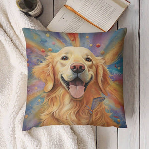 Cosmic Canine Golden Retriever Plush Pillow Case-Cushion Cover-Dog Dad Gifts, Dog Mom Gifts, Golden Retriever, Home Decor, Pillows-4