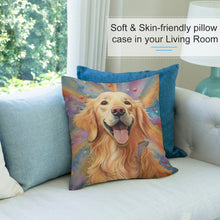 Load image into Gallery viewer, Cosmic Canine Golden Retriever Plush Pillow Case-Cushion Cover-Dog Dad Gifts, Dog Mom Gifts, Golden Retriever, Home Decor, Pillows-7