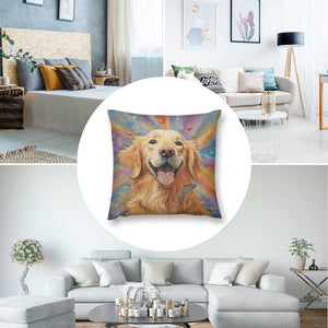 Cosmic Canine Golden Retriever Plush Pillow Case-Cushion Cover-Dog Dad Gifts, Dog Mom Gifts, Golden Retriever, Home Decor, Pillows-8