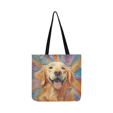 Load image into Gallery viewer, Cosmic Canine Golden Retriever Shopping Tote Bag-Accessories-Accessories, Bags, Dog Dad Gifts, Dog Mom Gifts, Golden Retriever-White-ONESIZE-2