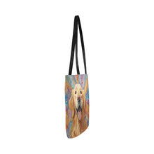 Load image into Gallery viewer, Cosmic Canine Golden Retriever Shopping Tote Bag-Accessories-Accessories, Bags, Dog Dad Gifts, Dog Mom Gifts, Golden Retriever-White-ONESIZE-3