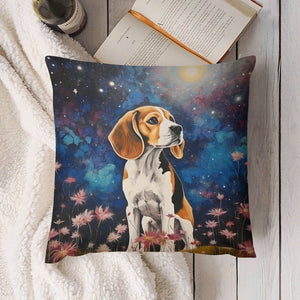 Cosmic Contemplation Beagle Plush Pillow Case-Cushion Cover-Beagle, Dog Dad Gifts, Dog Mom Gifts, Home Decor, Pillows-4