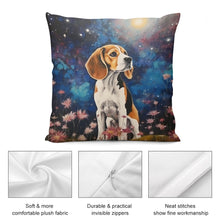 Load image into Gallery viewer, Cosmic Contemplation Beagle Plush Pillow Case-Cushion Cover-Beagle, Dog Dad Gifts, Dog Mom Gifts, Home Decor, Pillows-5