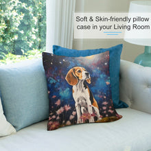 Load image into Gallery viewer, Cosmic Contemplation Beagle Plush Pillow Case-Cushion Cover-Beagle, Dog Dad Gifts, Dog Mom Gifts, Home Decor, Pillows-7