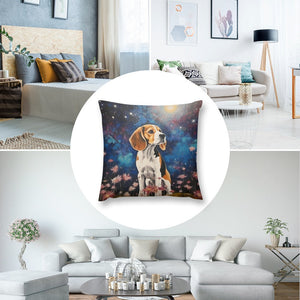 Cosmic Contemplation Beagle Plush Pillow Case-Cushion Cover-Beagle, Dog Dad Gifts, Dog Mom Gifts, Home Decor, Pillows-8
