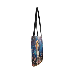 Cosmic Contemplation Beagle Special Lightweight Shopping Tote Bag-White-ONESIZE-3