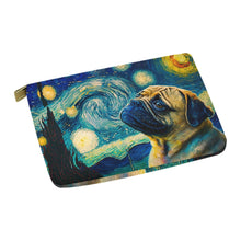 Load image into Gallery viewer, Cosmic Contemplation Pug Carry-All Pouch-Accessories-Accessories, Bags, Dog Dad Gifts, Dog Mom Gifts, Pug-White-ONESIZE-3