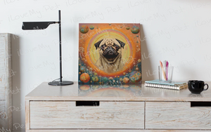 Cosmic Contemplator Pug Framed Wall Art Poster-Art-Dog Art, Home Decor, Pug-2