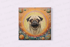 Cosmic Contemplator Pug Framed Wall Art Poster-Art-Dog Art, Home Decor, Pug-4