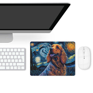 Cosmic Cutie Cocker Spaniel Leather Mouse Pad-Accessories-Cocker Spaniel, Dog Dad Gifts, Dog Mom Gifts, Home Decor, Mouse Pad-ONE SIZE-White-3