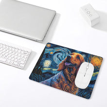 Load image into Gallery viewer, Cosmic Cutie Cocker Spaniel Leather Mouse Pad-Accessories-Cocker Spaniel, Dog Dad Gifts, Dog Mom Gifts, Home Decor, Mouse Pad-ONE SIZE-White-4