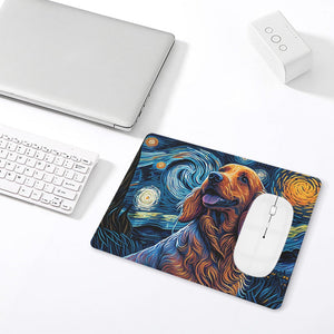Cosmic Cutie Cocker Spaniel Leather Mouse Pad-Accessories-Cocker Spaniel, Dog Dad Gifts, Dog Mom Gifts, Home Decor, Mouse Pad-ONE SIZE-White-4