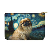 Load image into Gallery viewer, Cosmic Cutie Pekingese Carry-All Pouch-Accessories-Accessories, Bags, Dog Dad Gifts, Dog Mom Gifts, Pekingese-White-ONESIZE-4