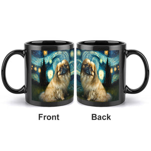 Cosmic Cutie Pekingese Coffee Mug-Mug-Accessories, Dog Dad Gifts, Dog Mom Gifts, Home Decor, Mugs, Pekingese-ONE SIZE-Black-2