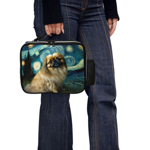 Cosmic Cutie Pekingese Lunch Bag-Accessories-Bags, Dog Dad Gifts, Dog Mom Gifts, Lunch Bags, Pekingese-Black-ONE SIZE-4