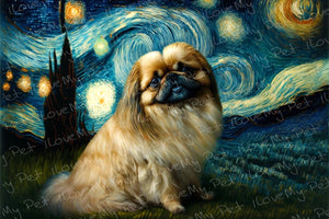 Cosmic Cutie Pekingese Wall Art Poster-Art-Dog Art, Home Decor, Pekingese, Poster-1