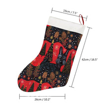 Load image into Gallery viewer, Crimson Christmas Eve Scottish Terrier Christmas Stocking-Christmas Ornament-Christmas, Home Decor, Scottish Terrier-26X42CM-White1-4
